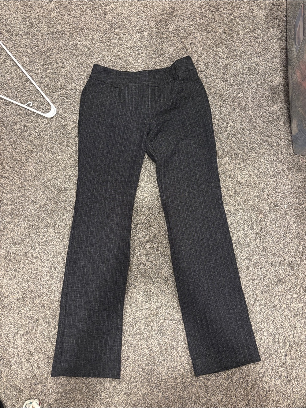 BCX Women Charcoal Pinstripe Dress Pants